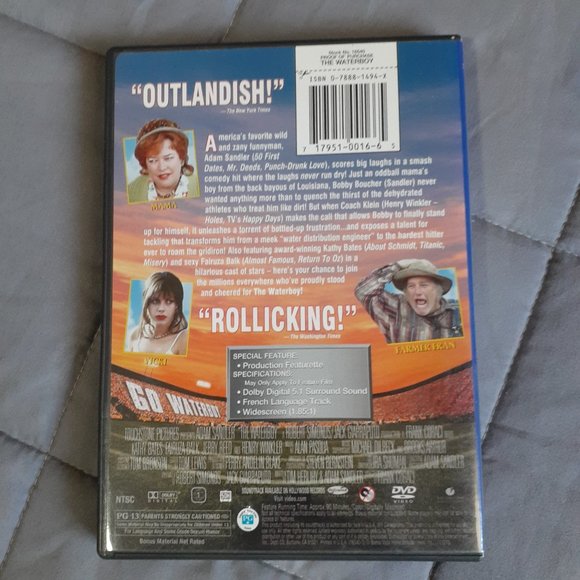 The Waterboy (DVD, 1998) Adam Sandler Kathy Bates - Picture 2 of 4